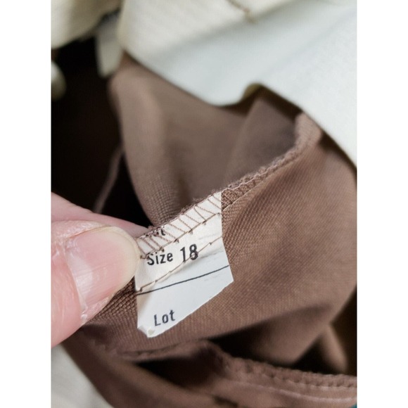 VINTAGE Item Eyes Pants Sz 18 Brown Belted Elastic Waist Ladies Made in USA NWT - Picture 8 of 16